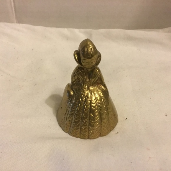 Charming vintage brass Victorian lady service desk bell- collectible item - Picture 5 of 6